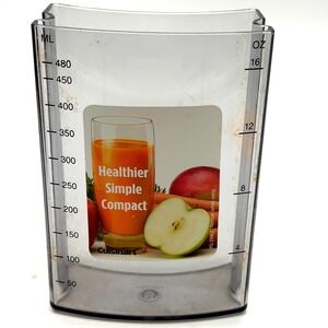 Cuisinart CJE-500 Compact Juice Extractor Replacement Juice Cup 16oz Clear OEM